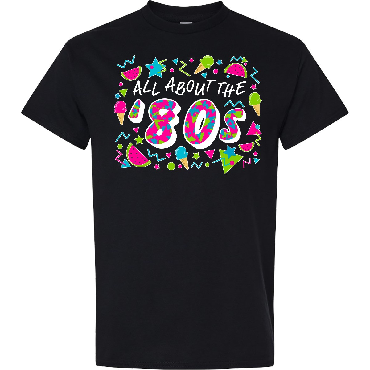 Inktastic All About The '80s T-Shirt Eighties Nostalgia Bright Colorful Fashion gallery