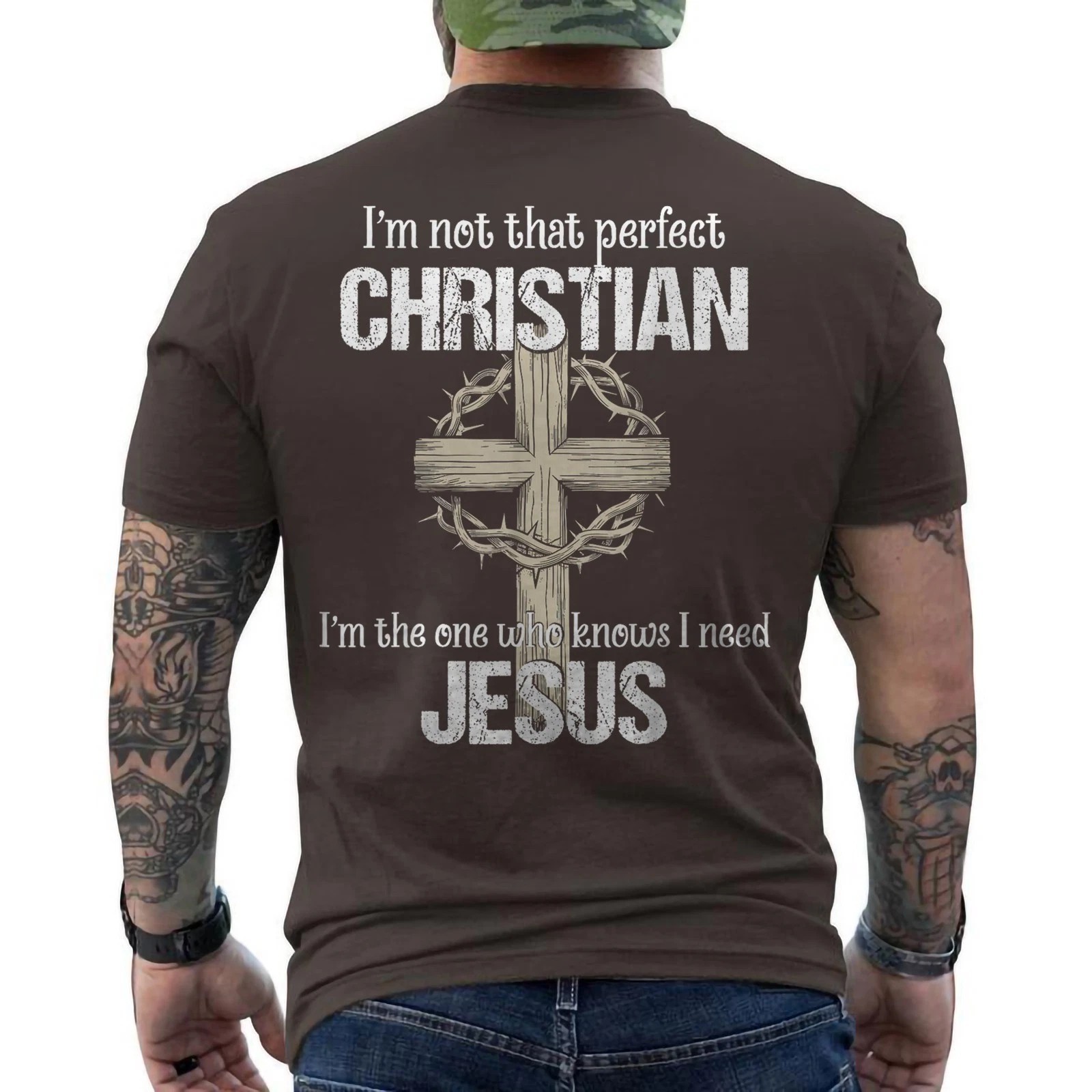 I Need Jesus T-Shirt Perfect Christian Cross Religious Faith Unisex Tee gallery