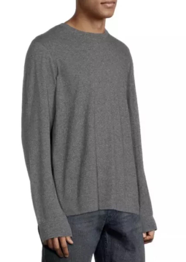 George Men's Gray Long Sleeve Cotton Stretch Crew Neck T-Shirt Size S (34-36) gallery