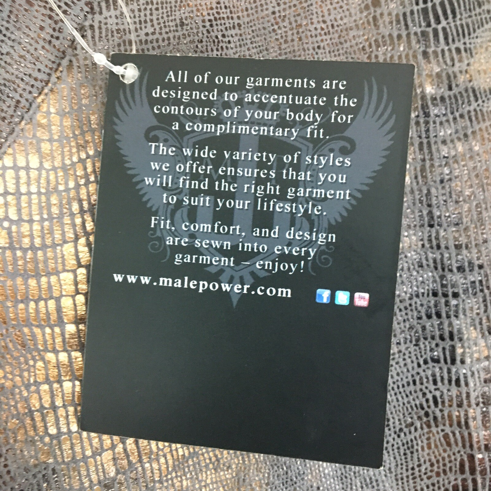 NWT Male Power Animal Print Suede Like Fabric V-Neck Mens T Shirt Sz Large gallery