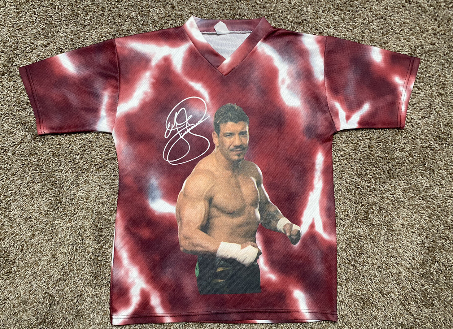 Rare Eddie Guerrero Shirt Men Sz Small Rollin’ On The Heat Jersey Wrestling WWE gallery