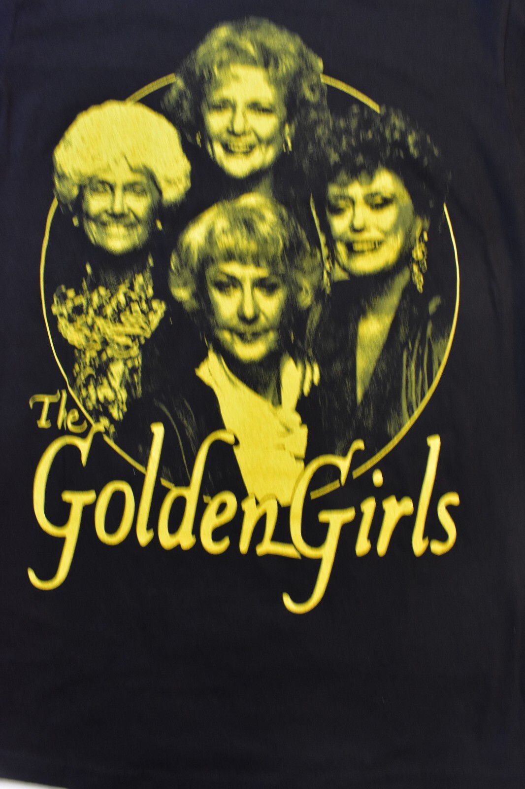 The Golden Girls Mens The Golden Girls Yellow Graphic Black Shirt New M gallery