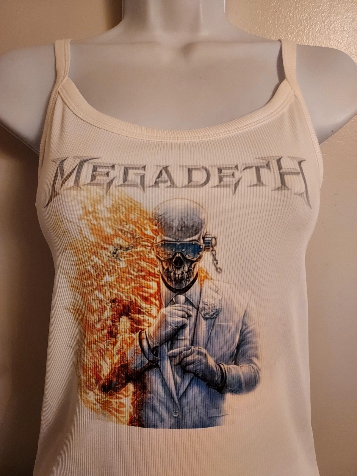 Megadeth tank top flames design Megadeth cropped tank top ribbed Megadeth Shirt gallery