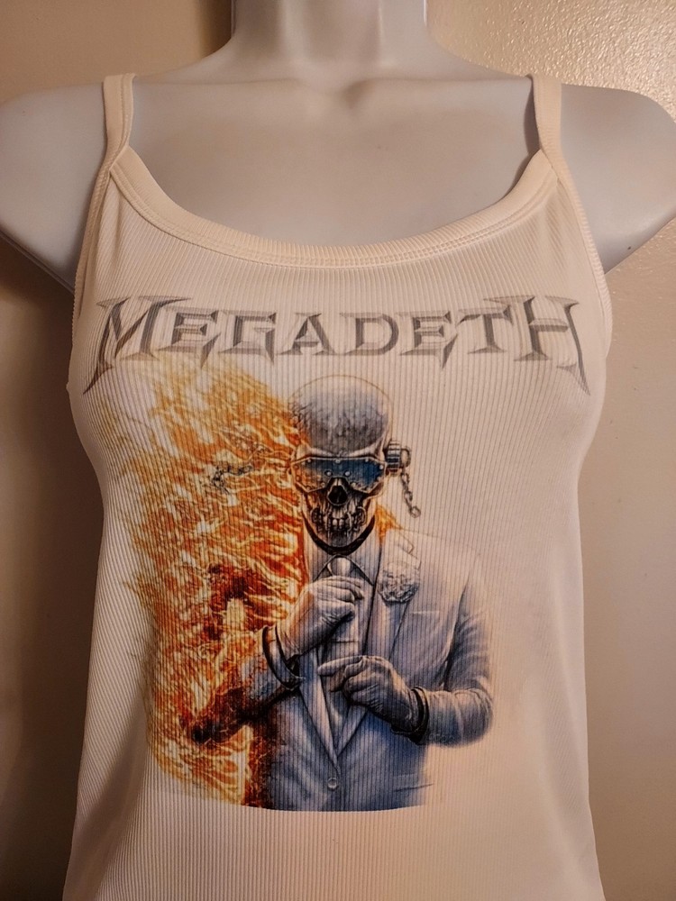 Megadeth tank top flames design Megadeth cropped tank top ribbed Megadeth Shirt