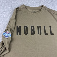 NOBULL NFL Scouting Combine Long Sleeve Shirt Mens Large Brown Training Tee