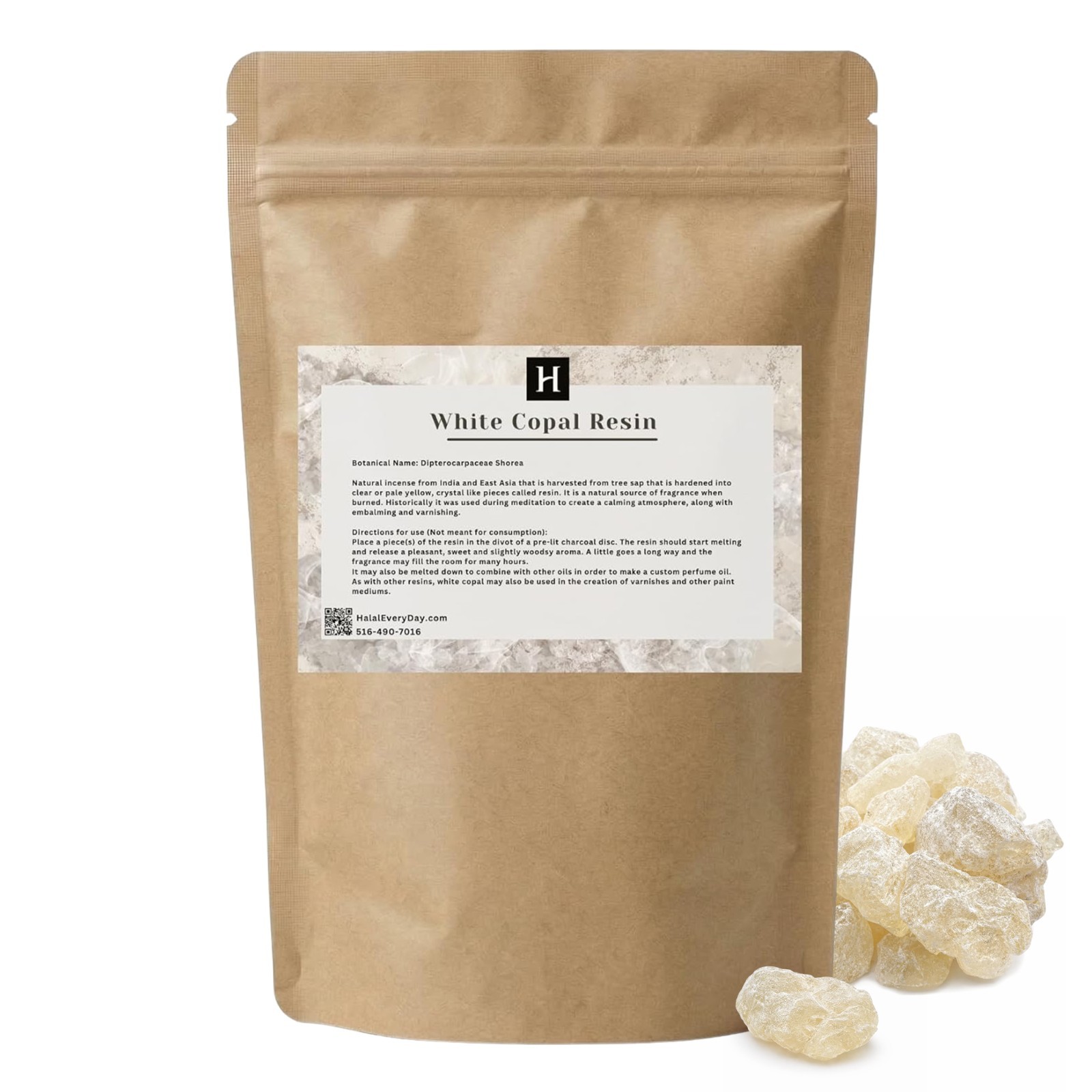 White Copal Resin – 100% Pure Natural Incense Gum Dammar Granular Rock Grade A