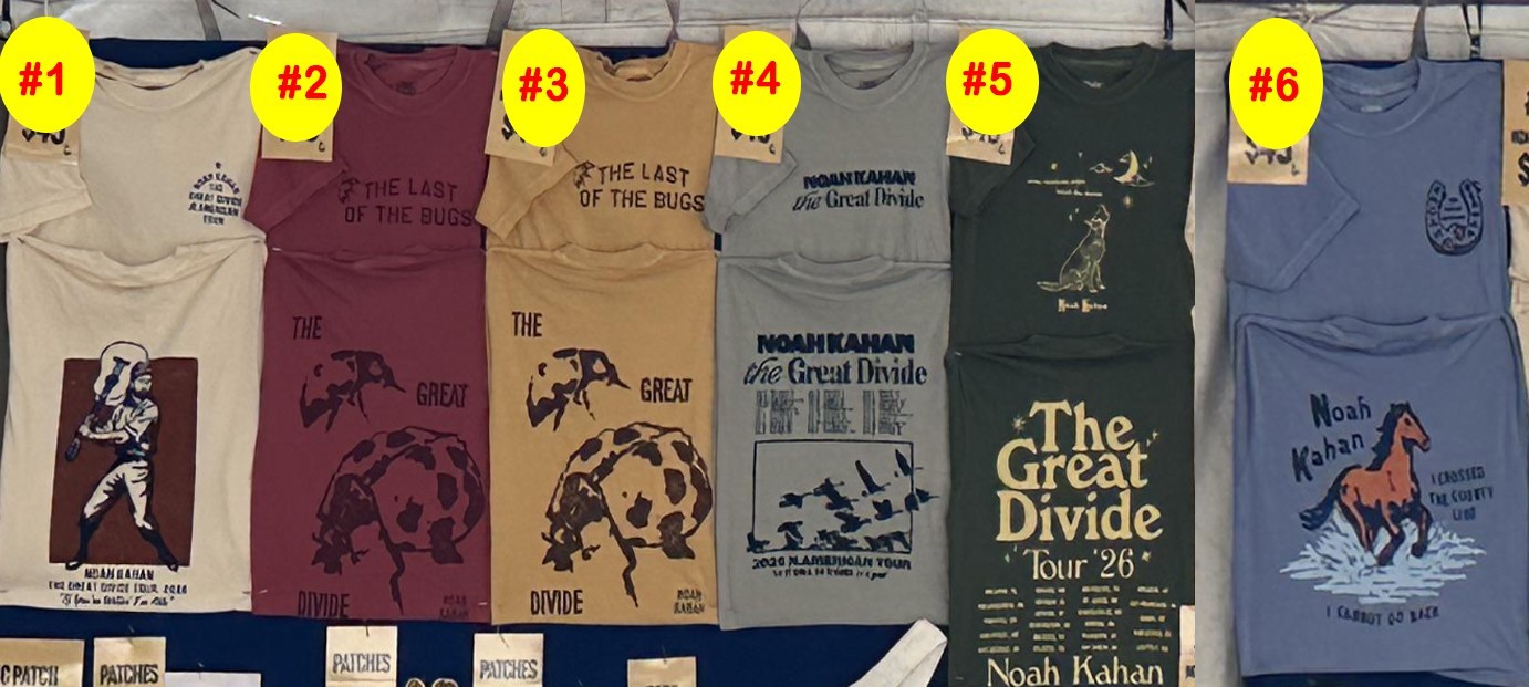 NEW Noah Kahan Merch The Great Divide Tour 2026 Tshirt reprint gallery