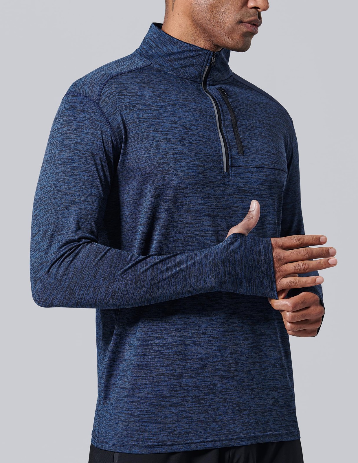 3-Pack Men’s Quarter-Zip Pullover – Lightweight Long Sleeve Athletic Jackets,... gallery