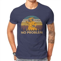 Mens ALF Animated Series No Problem Hipster Oversized Streetwear T Shirts O Neck