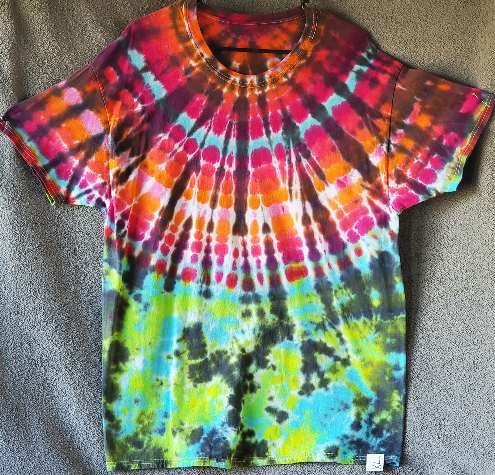HANES SIZE X-LARGE 100% Cotton Tye Dyed Shirt Pre-washed WON'T FADE VERY SOFT gallery