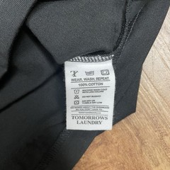 Tomorrows Laundry Men’s Large Black Modern Fit Tee T-shirt, Essential Tee