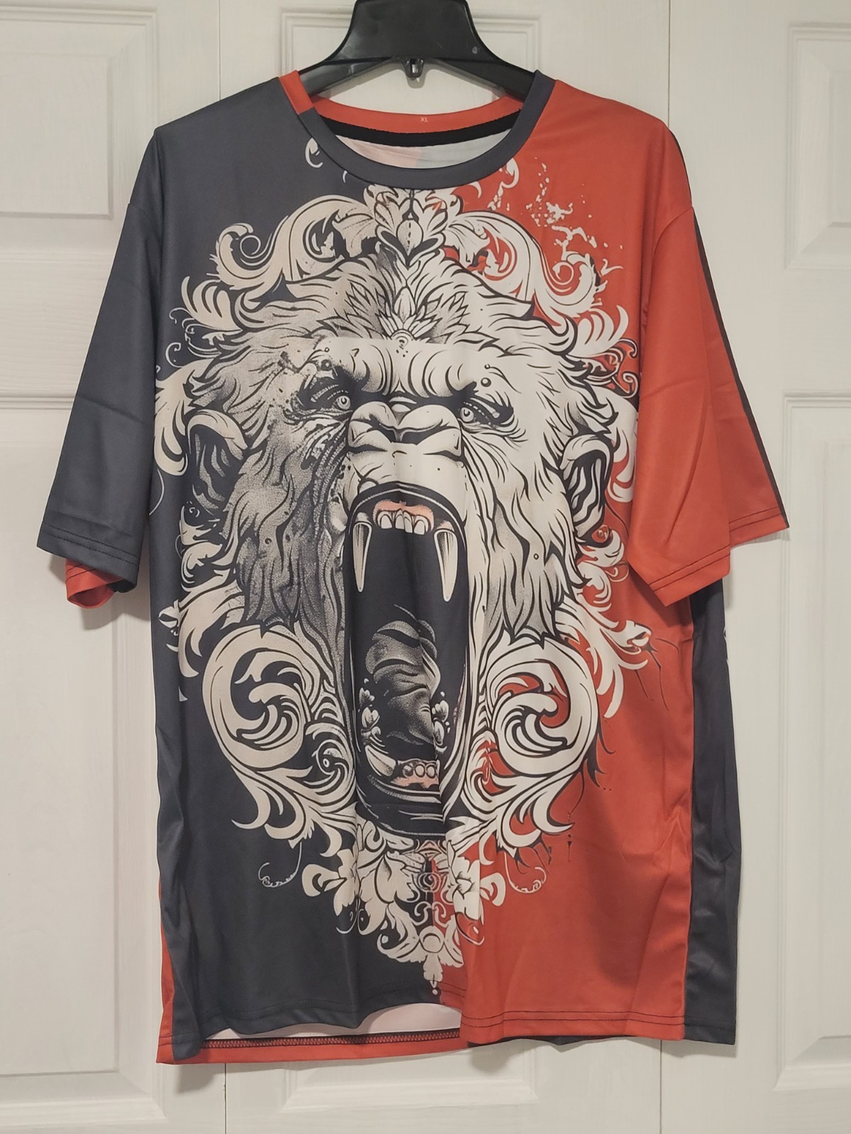 ONE MEN'S 3D PRINTED ROARING LOIN GRAPHIC T-SHIRT X-LARGE FELLS LIKE SILK NEW gallery