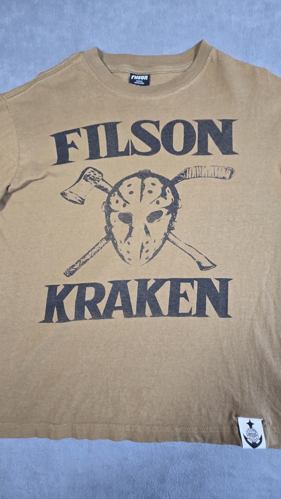 Filson x Seattle Kraken Ranger Graphic T-Shirt Tee Friday The 13th Mask Mens L gallery