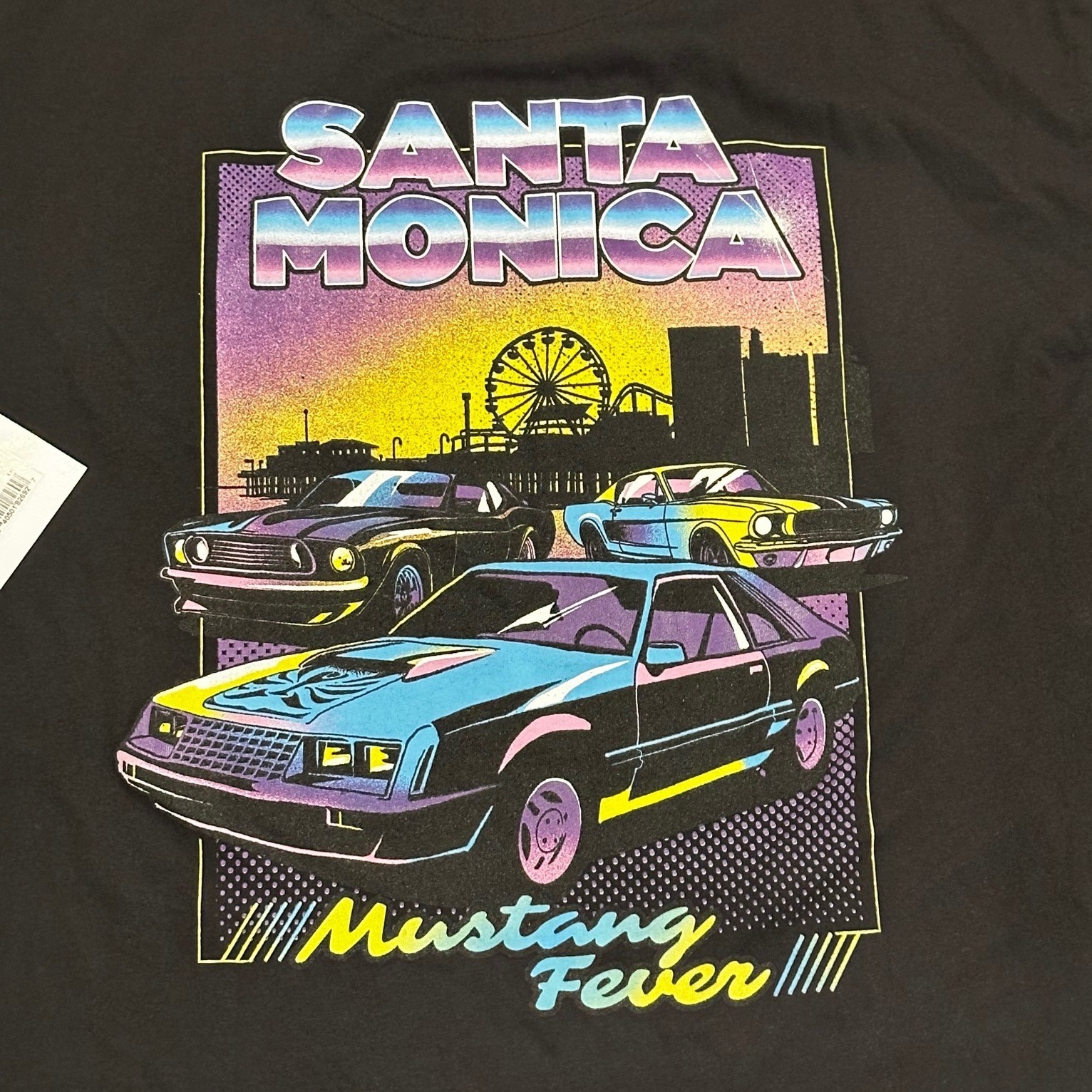 Ford Road Trip T-Shirt Mens XXL Black Retro Santa Monica Mustang Fever Graphic gallery