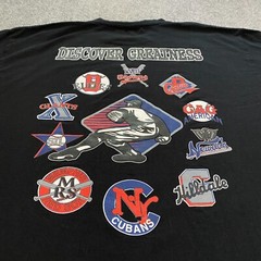 VINTAGE Cross Over Negro Leagues Baseball Long Sleeve Shirt Adult X-Large Black