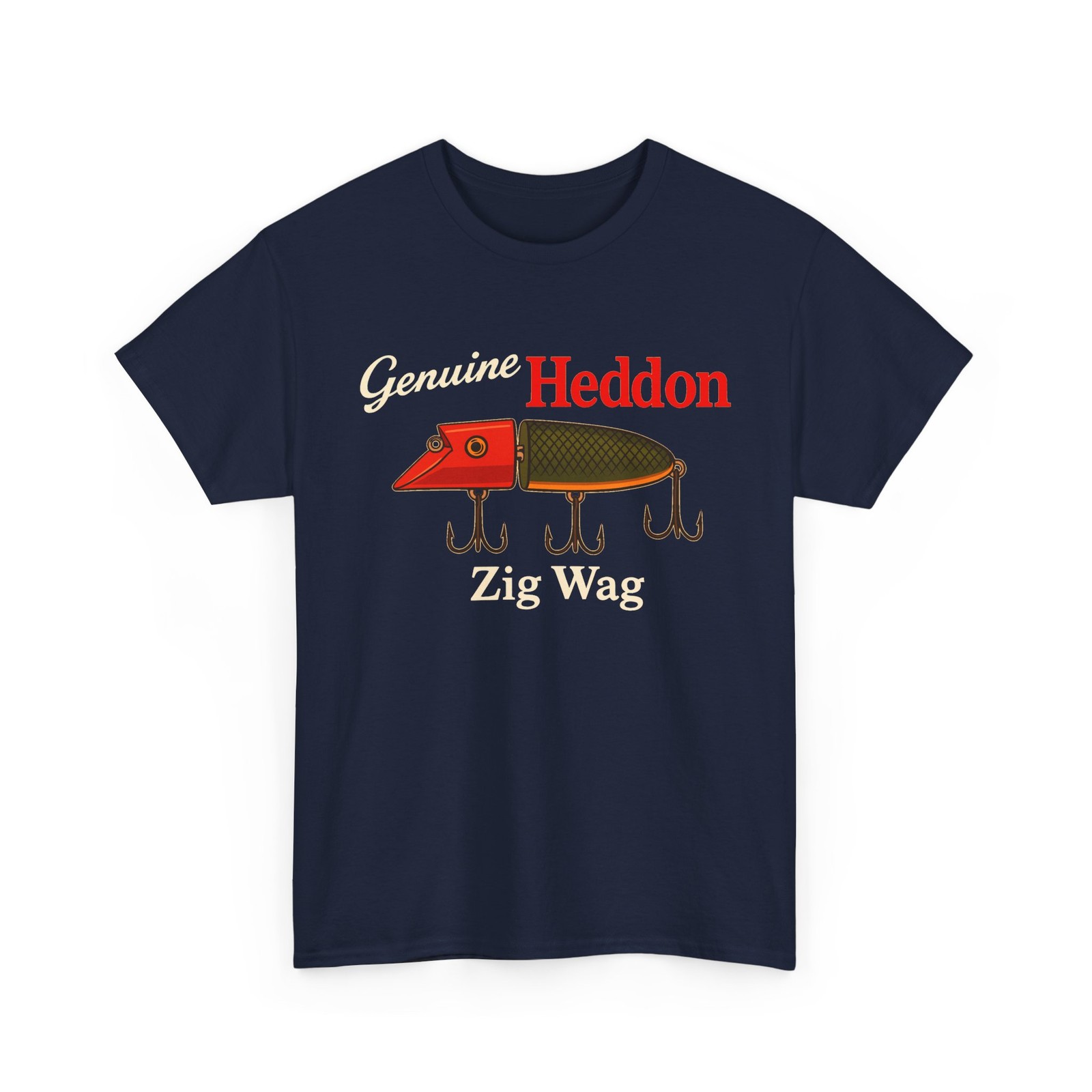 Genuine Heddon Zig Wag Vintage Wooden Fishing Lure Glass Eyes Tribute T-Shirt gallery