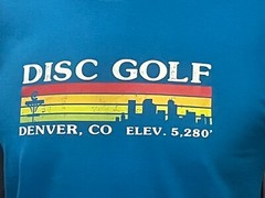 FLY GREEN PERFORMANCE UNISEX BLUE 5280 DISC GOLF T-SHIRT 100% BAMBOO ALL SIZES