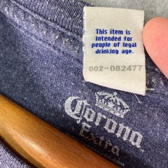 Corona Extra T-Shirt Men’s Large Blue Graphic Tee “La Vida Más Fina” Beer Logo