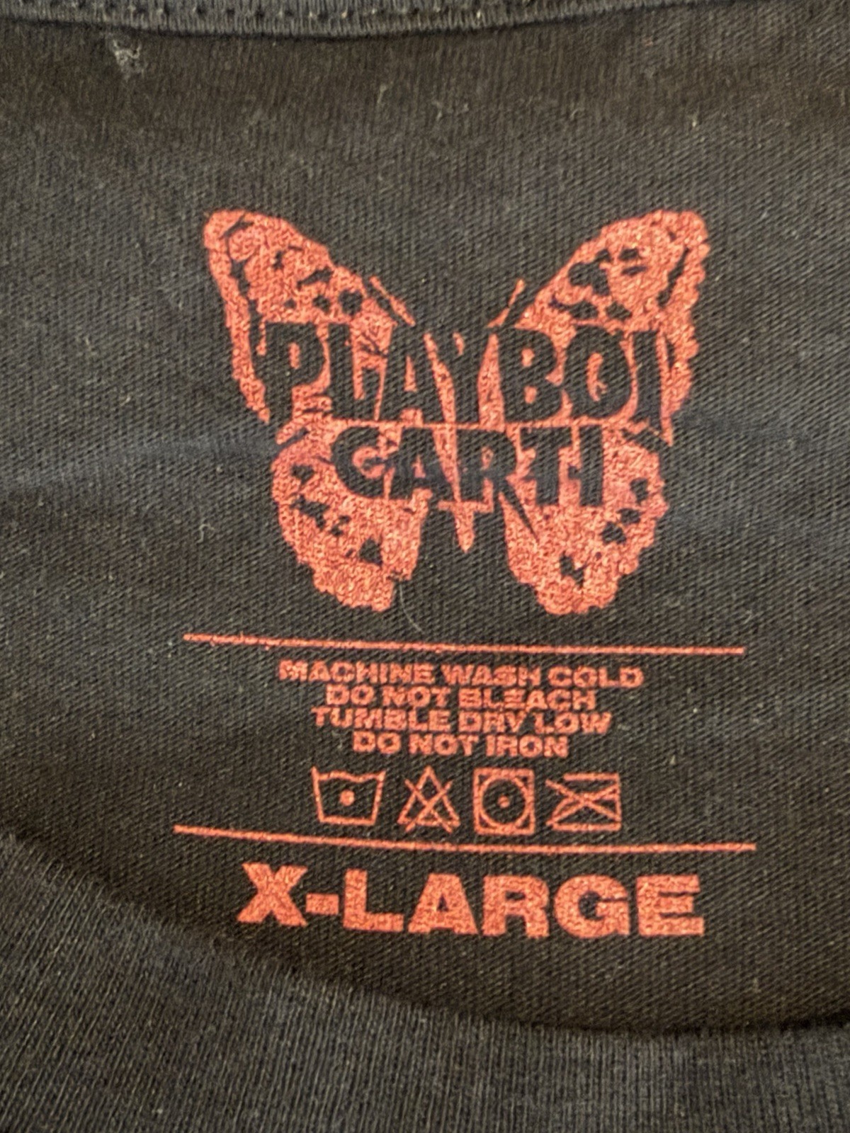 Playboi Carti Tour 2017 Skeleton Butterfly Graphic T Shirt XL New gallery
