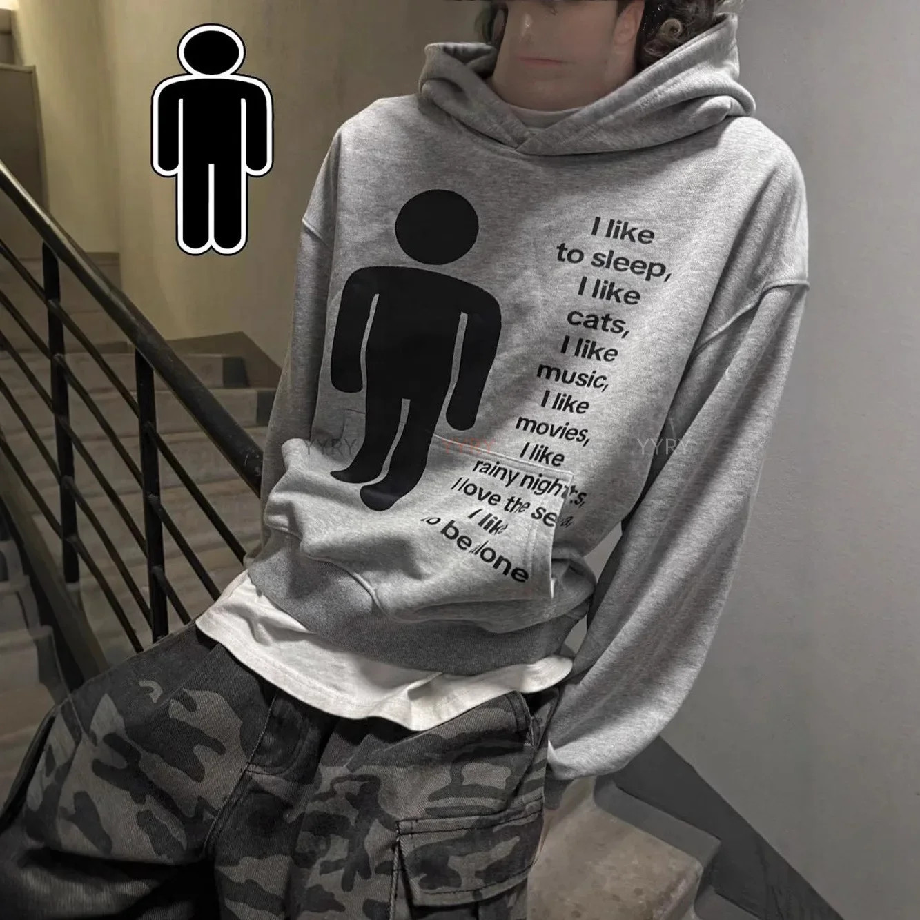 European and American style new hoodie with letter print pullover top, high stre gallery