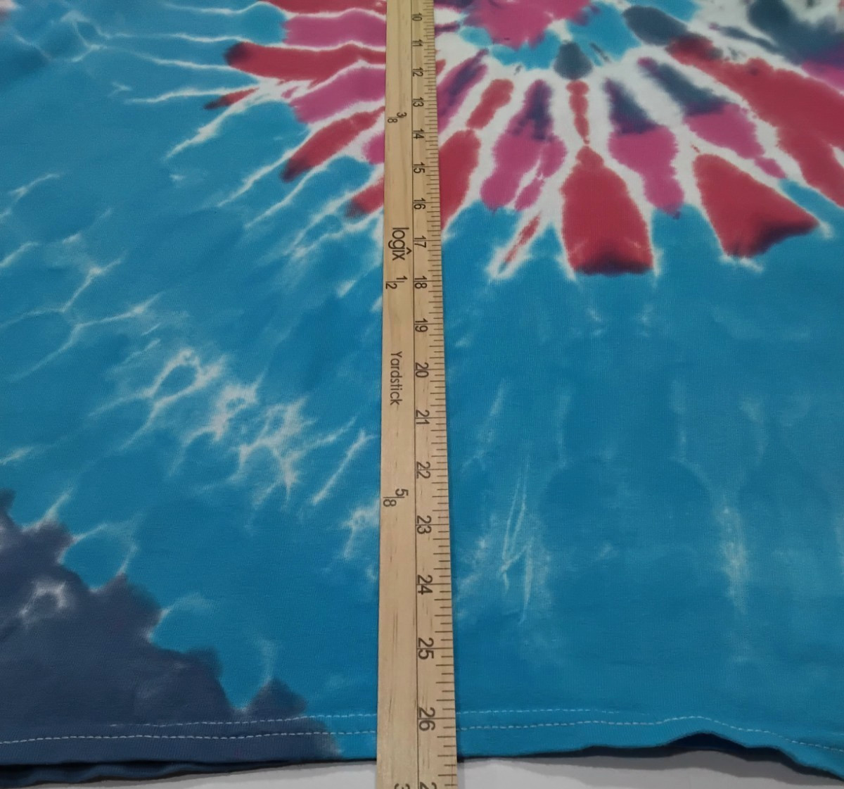 New Tie Dye Men's T-Shirt Red Blue Adult Medium Multicolor Summer Spiral gallery