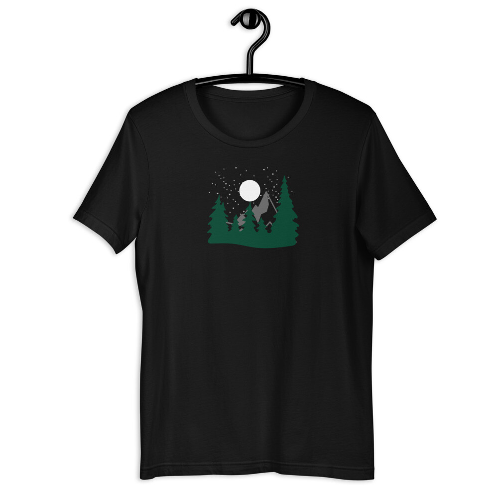 Lunar Mountain Unisex T-Shirt – Moon – Forest – Mountains