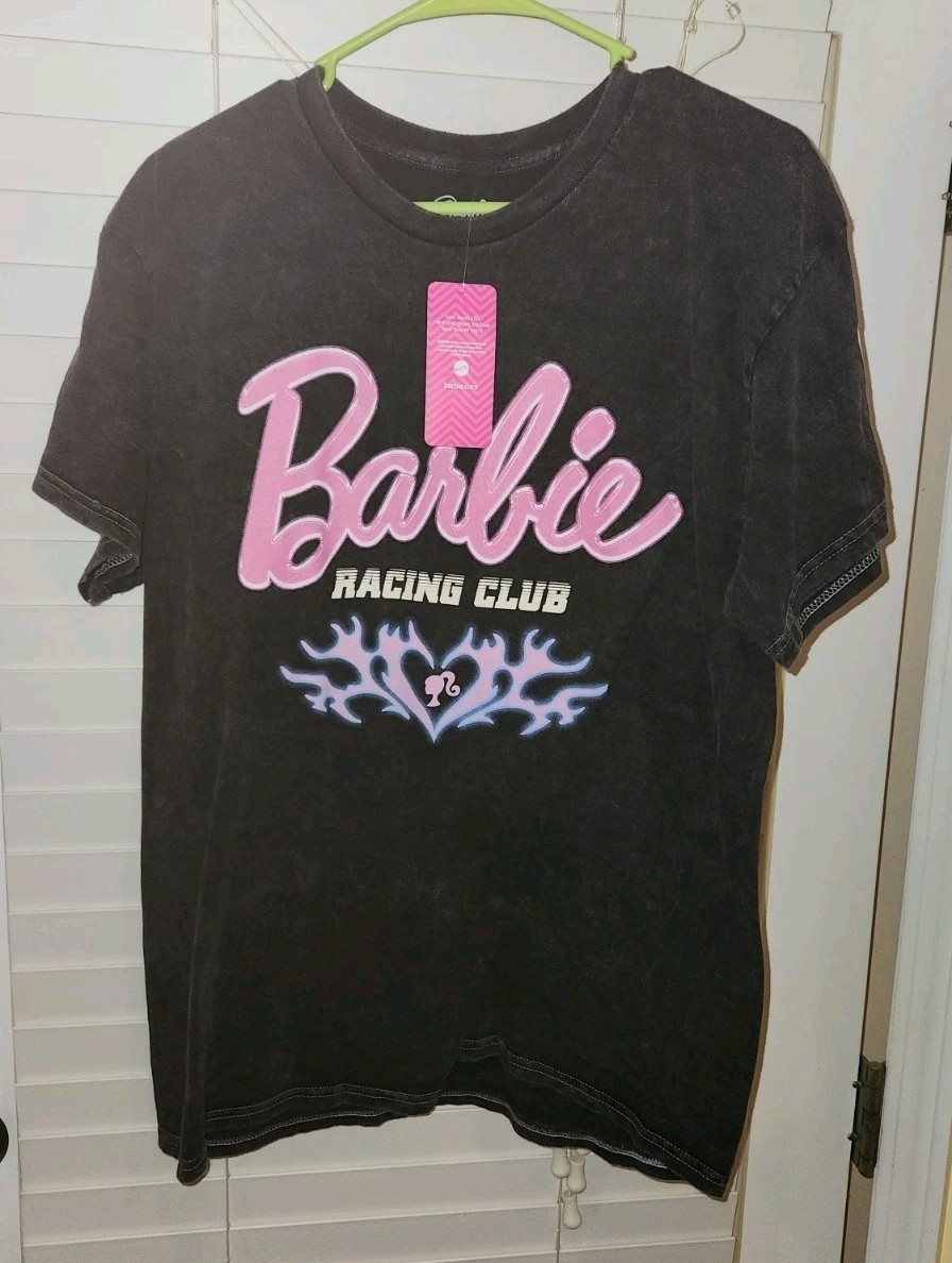 new with tags BARBIE RACING CLUB womens tee shirt MEDIUM gallery