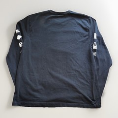 Helmut Lang Men’s Societas Graphic Long Sleeve Crewneck Shirt In Black Size XL
