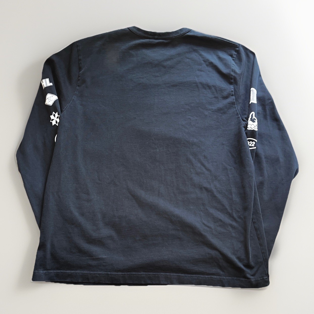 Helmut Lang Men's Societas Graphic Long Sleeve Crewneck Shirt In Black Size XL gallery