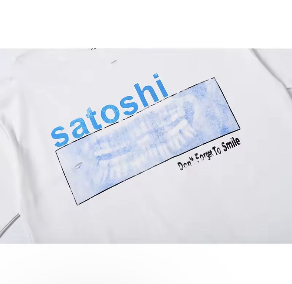 SATOSHI NAKAMOTO Logo T Shirt Men Large White Crew Neck Made in USA Short Sleeve gallery