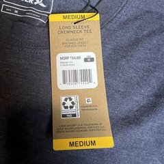 Eddie Bauer Men’s Soft Lightweight Long Sleeve Crewneck T-Shirt Grey Men Medium