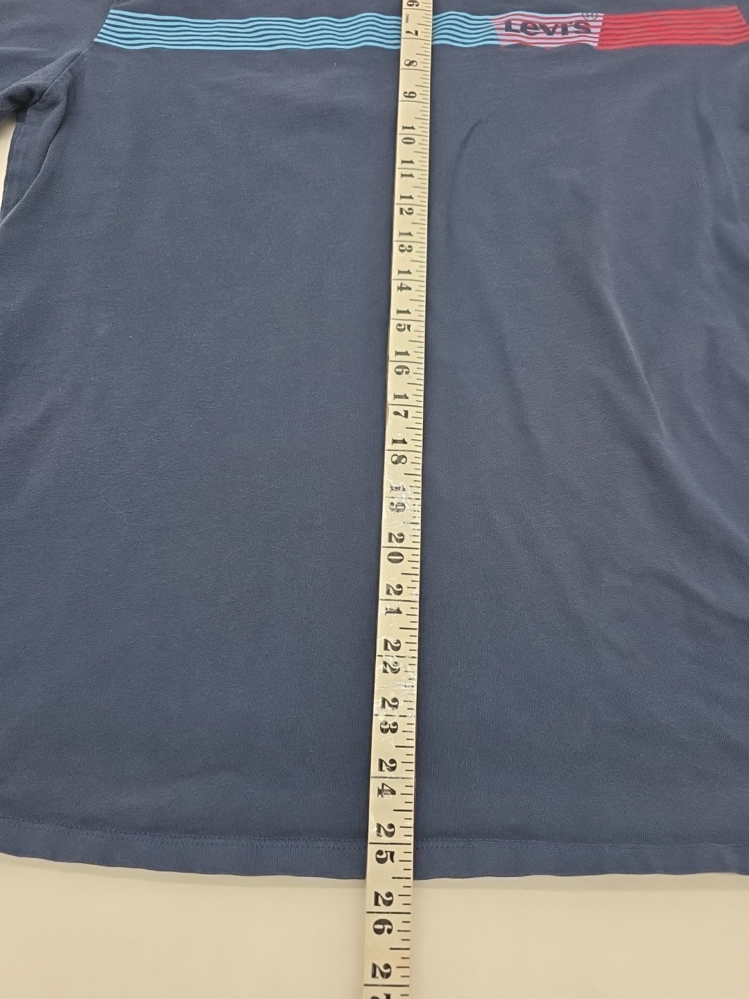 Levis T-Shirt Mens Medium Blue Spell Out Men .#37598 gallery