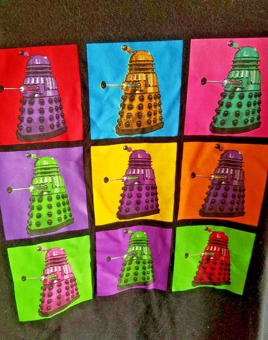 Dr Who Daleks Array Colors - Black T-Shirt XL Men's gallery