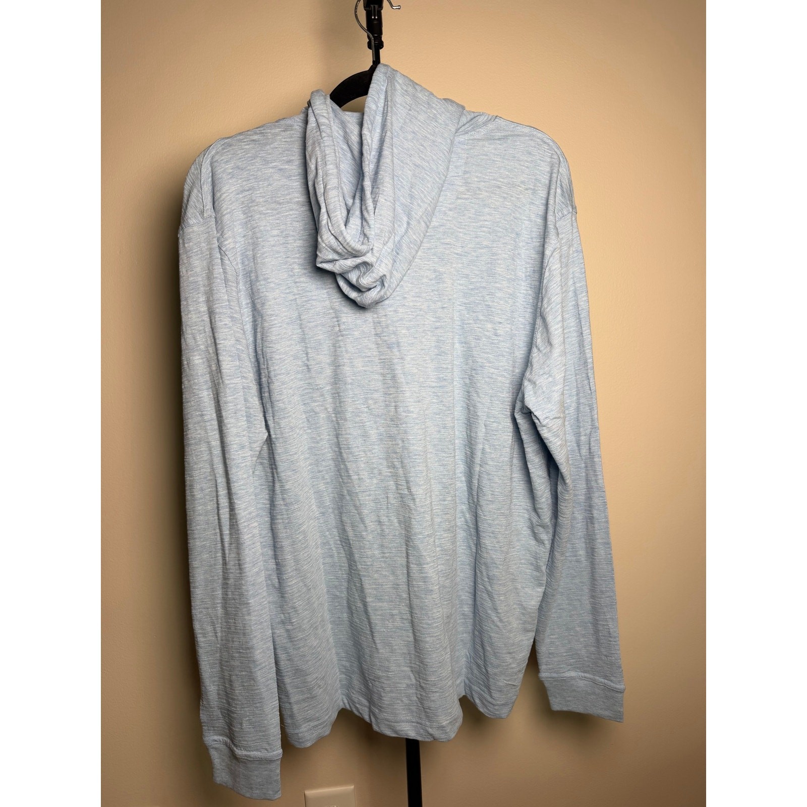 Toadfish Slub Hoody Shirt Ice Blue Size Large Cotton Blend NWT gallery