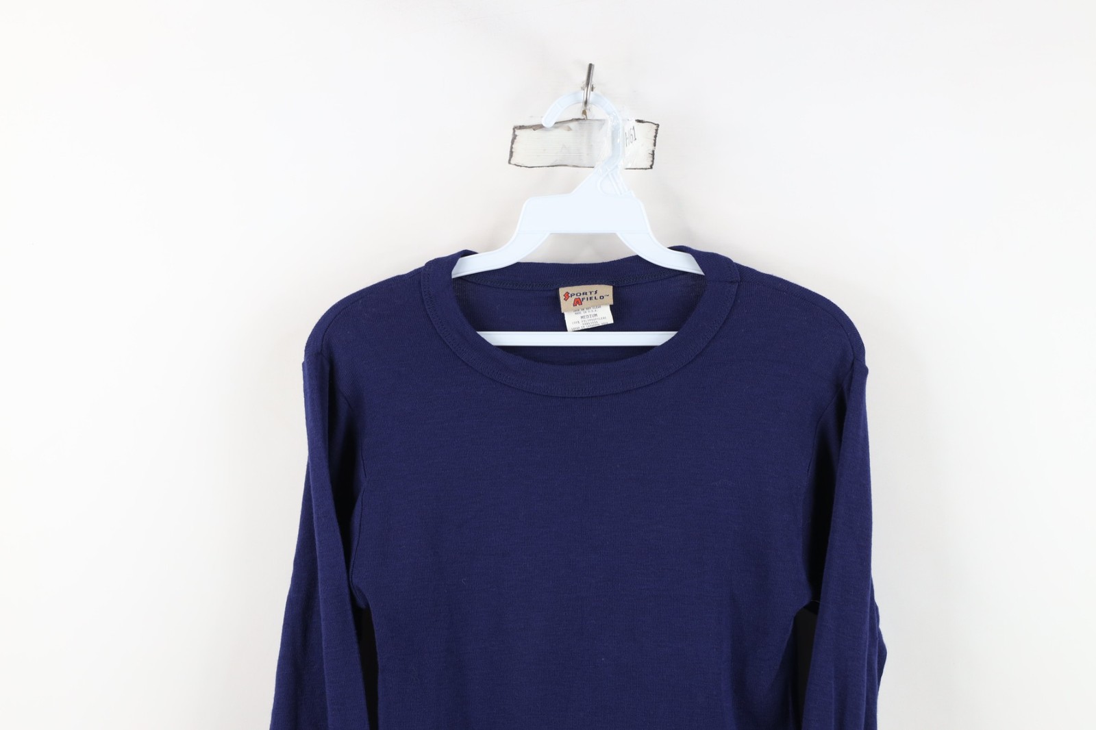 Vtg 90s Streetwear Mens Medium Blank Thermal Ribbed Knit Long Sleeve T-Shirt USA gallery
