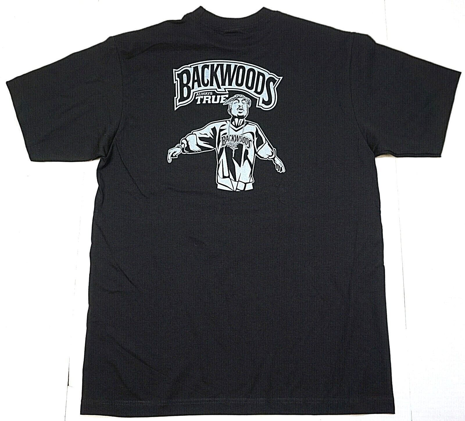 TUPAC SHAKUR T-shirt 2Pac BACKWOODS Marijuana Blunt 420 Cigar Wrap Tee Men's New gallery