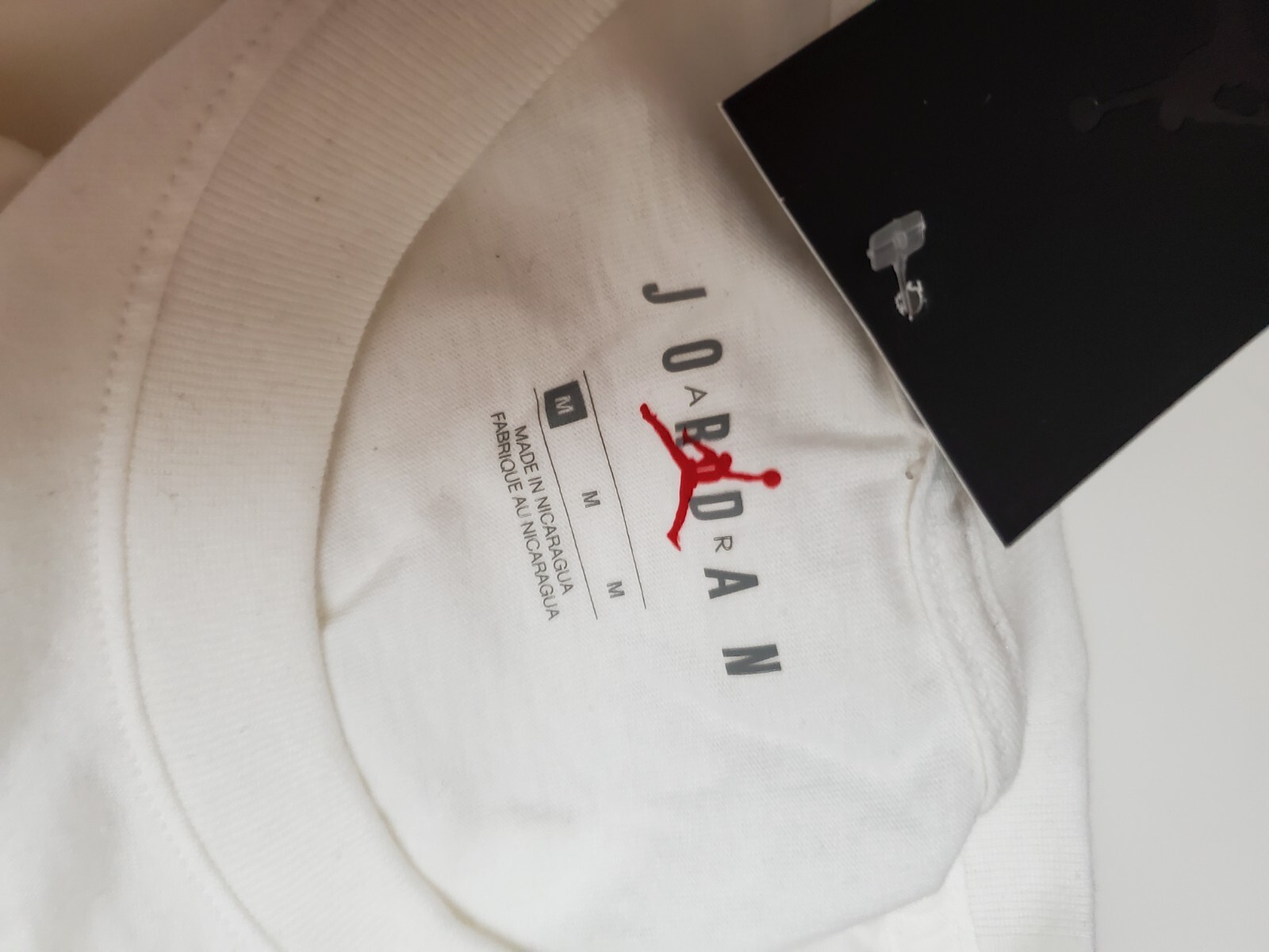Jordan Jumpman Mens T-Shirt White Black Size M, L, and XL CJ0921-100 gallery