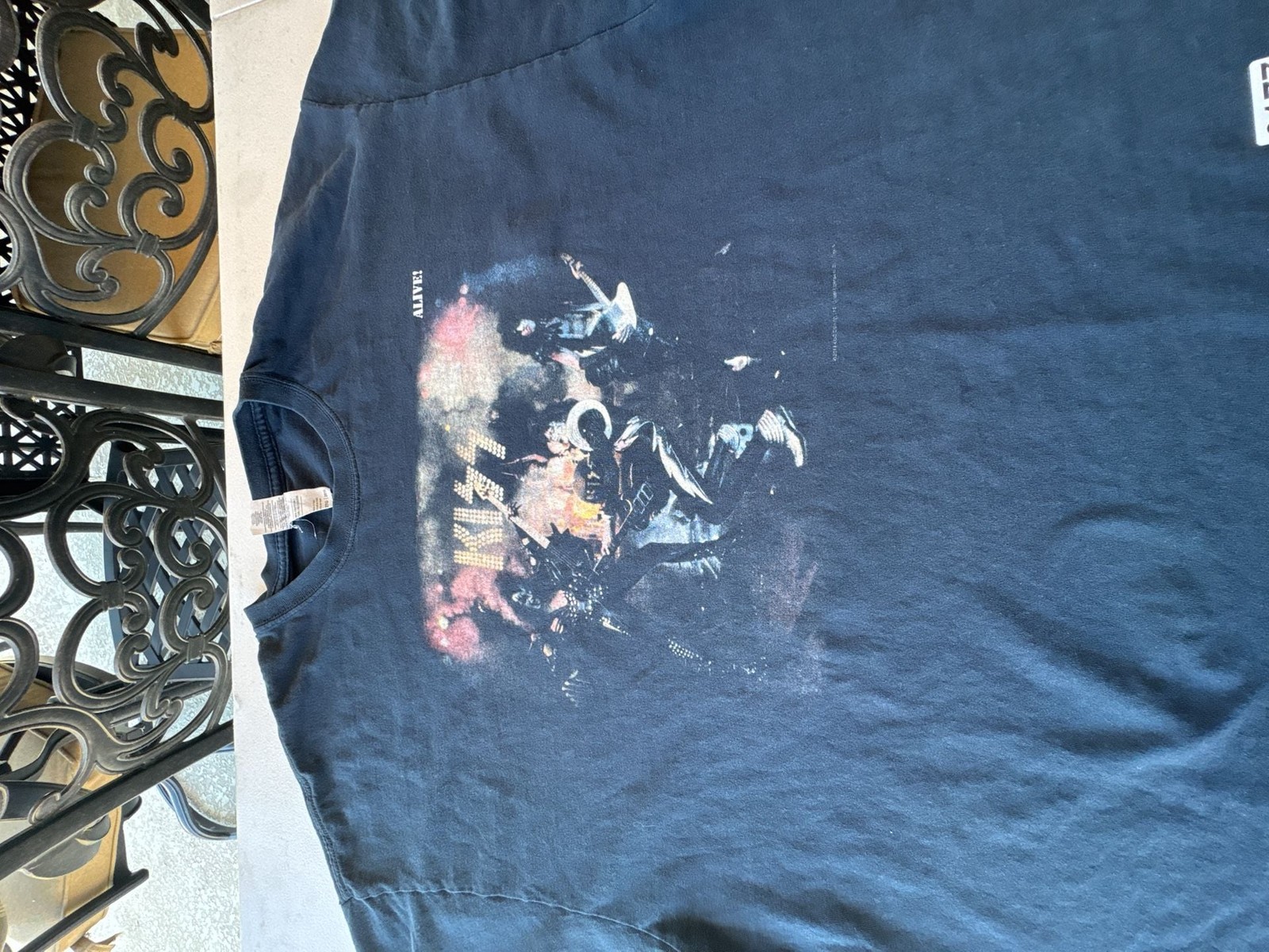 KISS Alive! Live Album Graphic Print Black Band T-Shirt XXL gallery