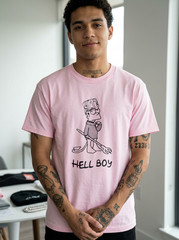 Superrradical Hell Boy Bart Simpson unisex XL Pink T-Shirt – NWOT