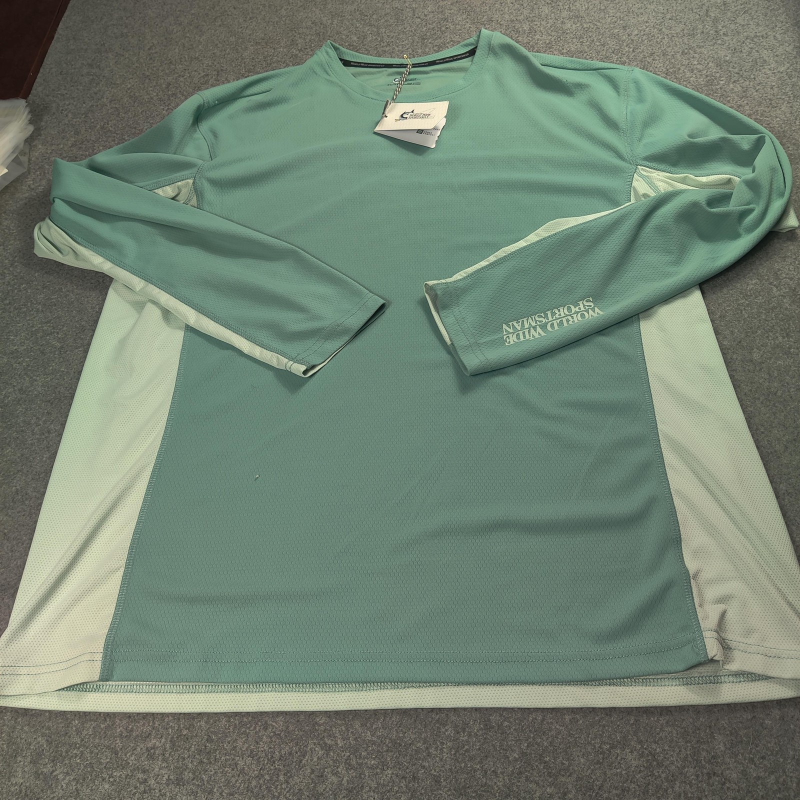 Cabelas World Wide Sportsman Shirt Mens XL Green Long Sleeve Moisture Wicking UV gallery