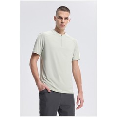Half Zip Comfortable Short Sleeve Top Men’s High Stretch Running Fitness Shirt