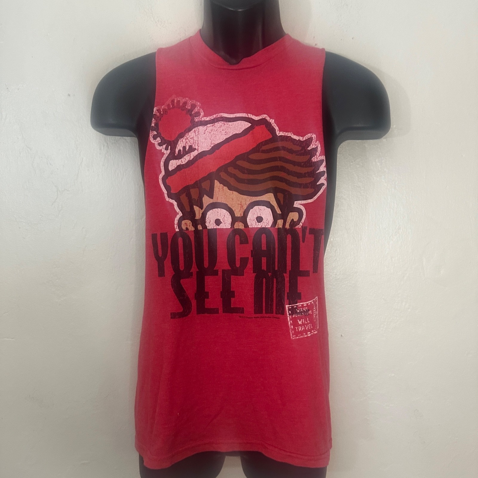 You Can’t See Me Waldo Shredder T Small Gently worn vintage 50% cotton/50% poly