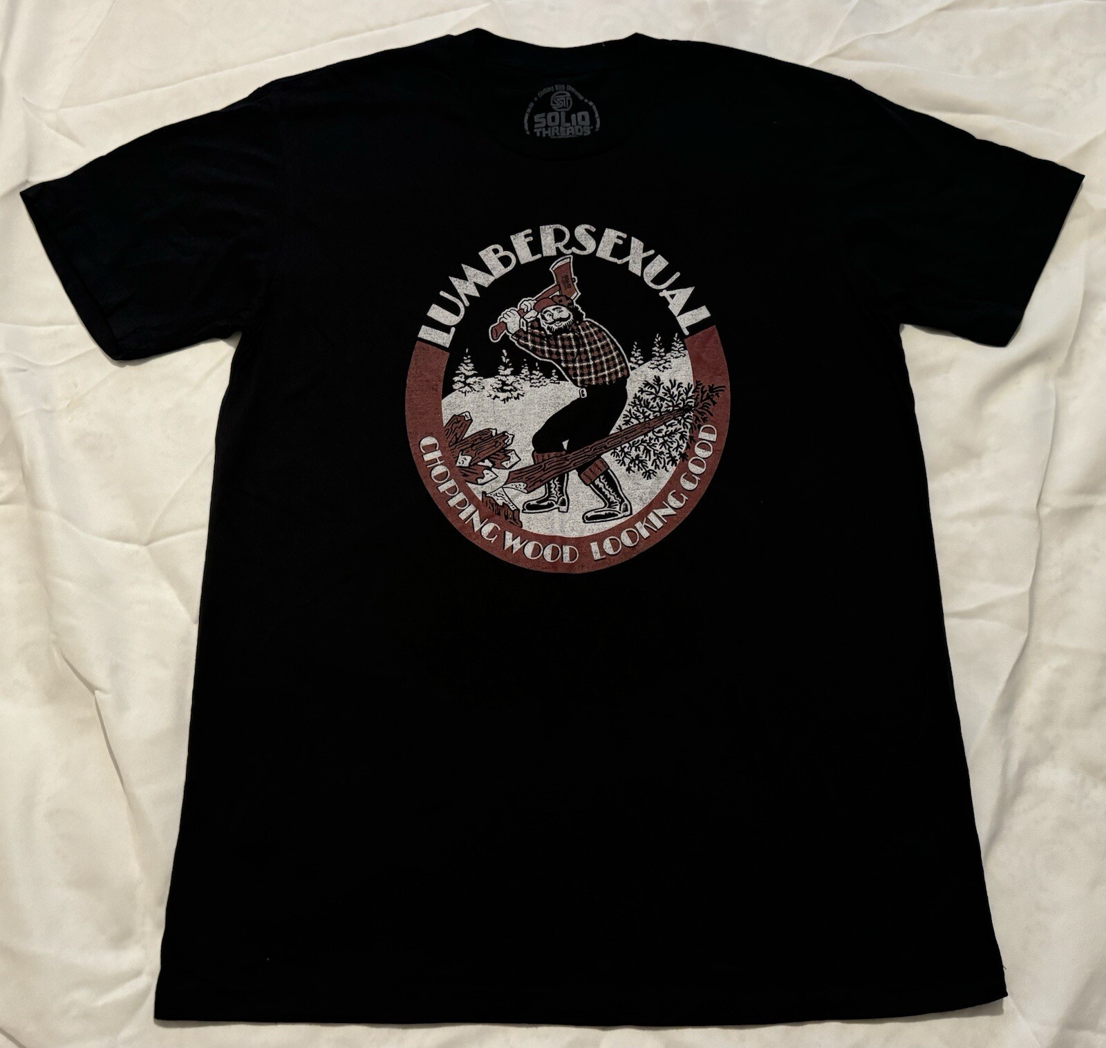 Lumbersexual: Chopping Wood Looking Good L T-Shirt Lumberjack Forest Tree Funny gallery