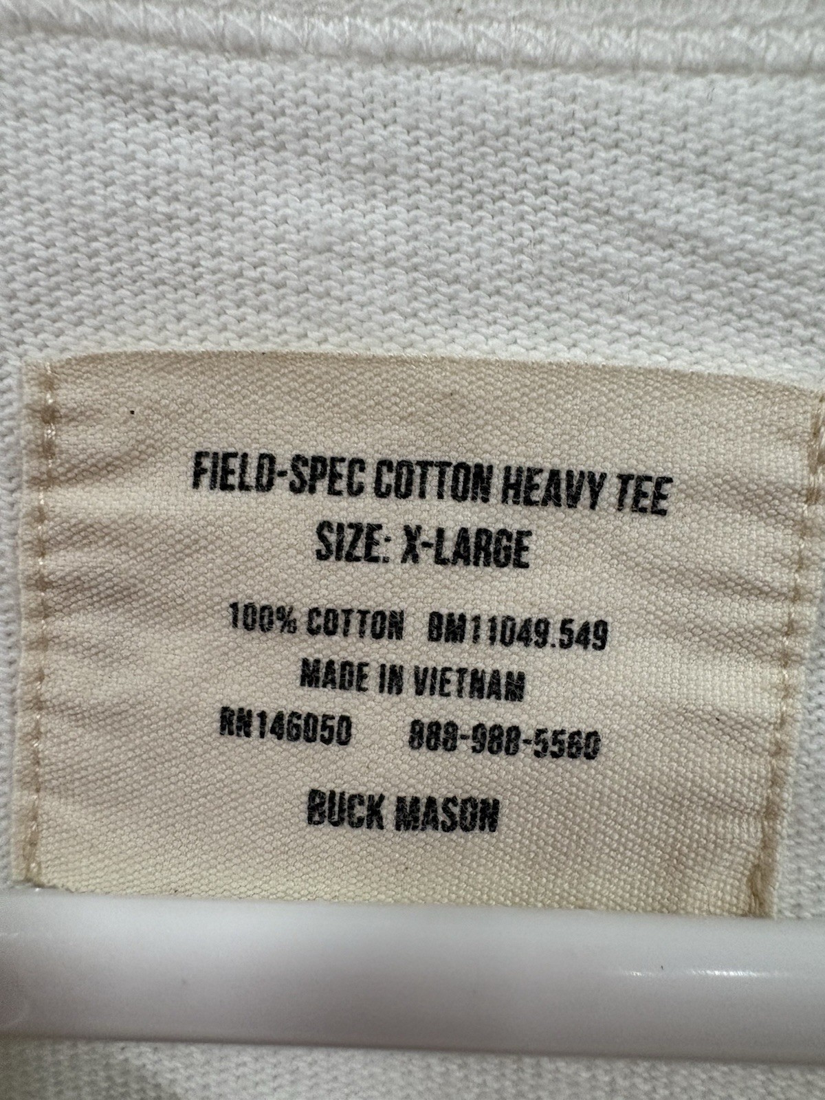 NWT Buck Mason Men’s White Field Spec Cotton Heavy Tee XL Retail $62 gallery