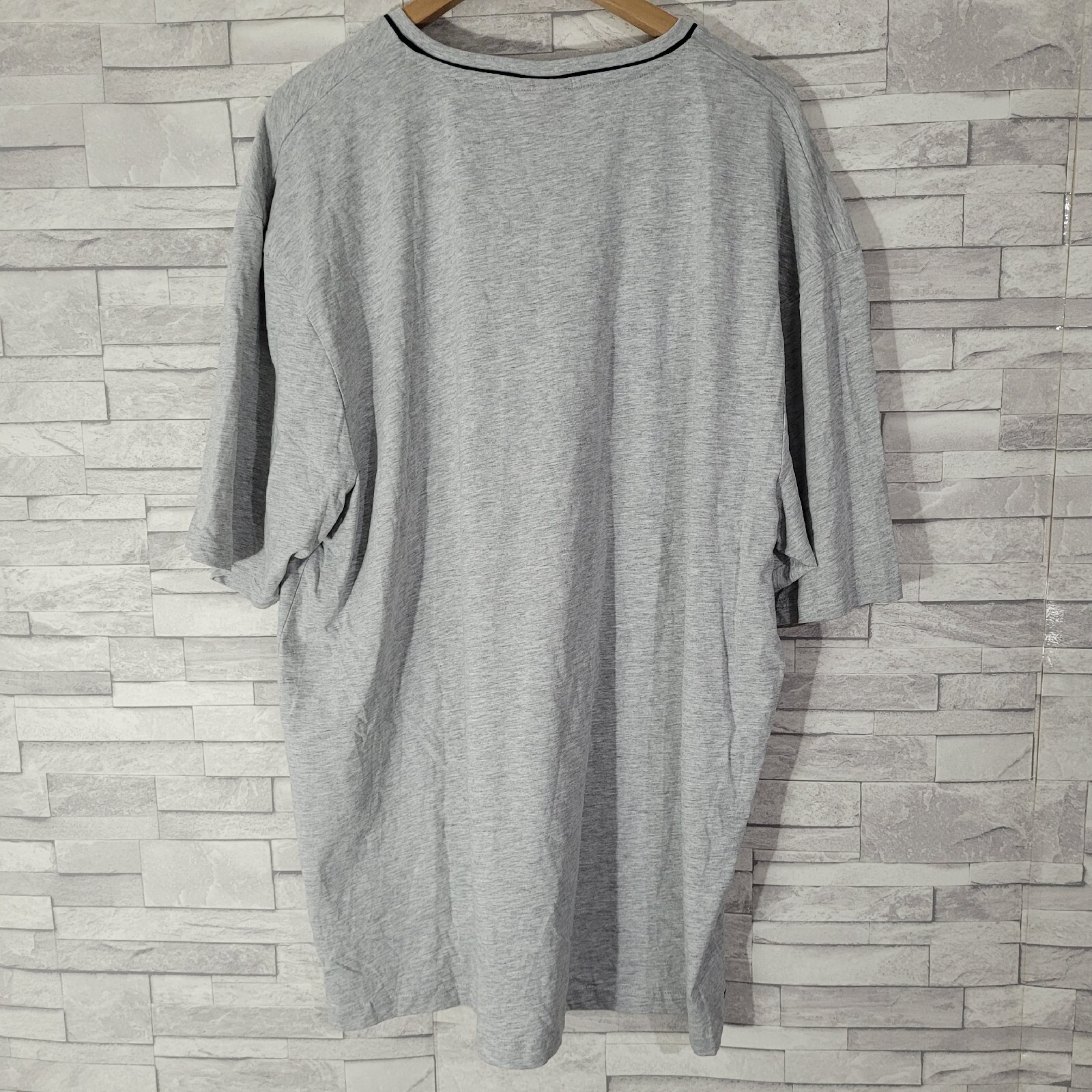 Mens SLAZENGER T Shirt Top Grey 3XL Marl Cotton Jersey V Neck XXXL gallery