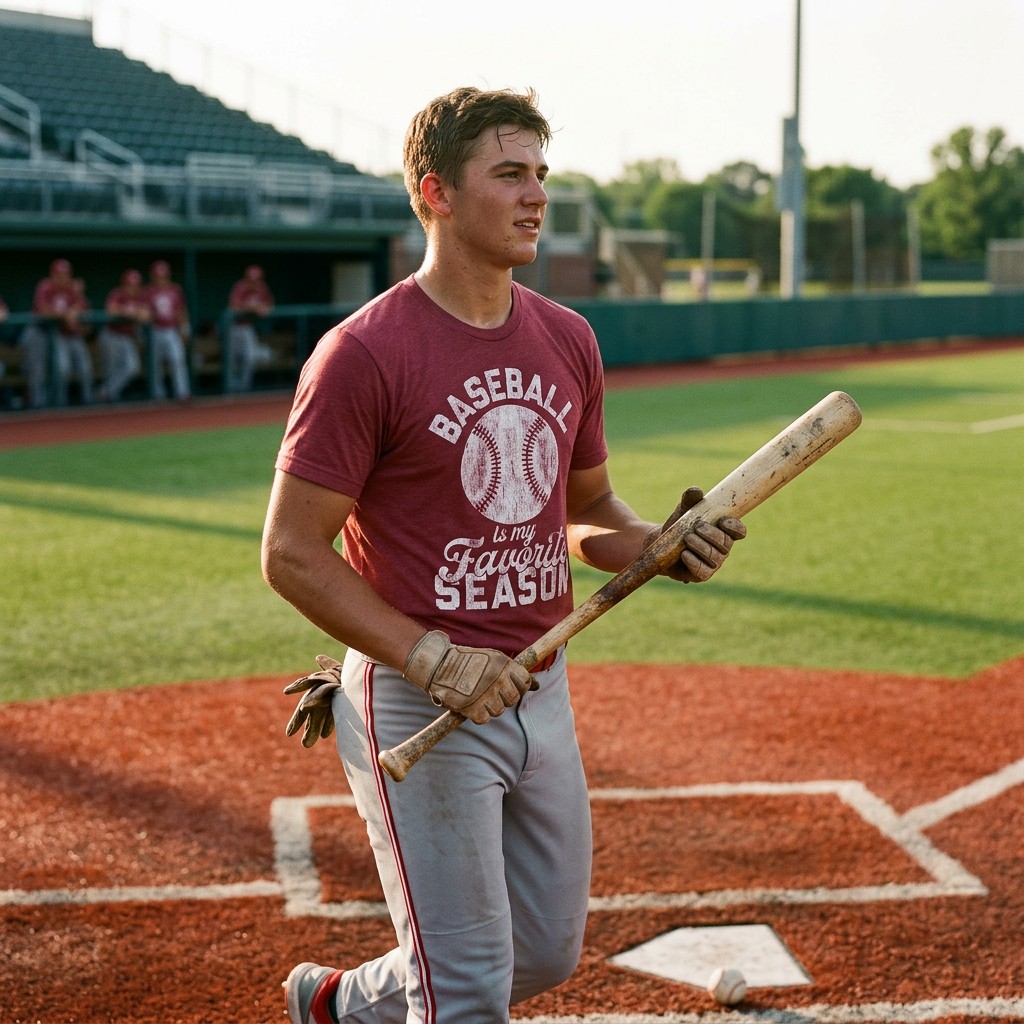 Mens Baseball Is My Favorite Season T Shirt Funny Summer Sports Softball Novelty gallery