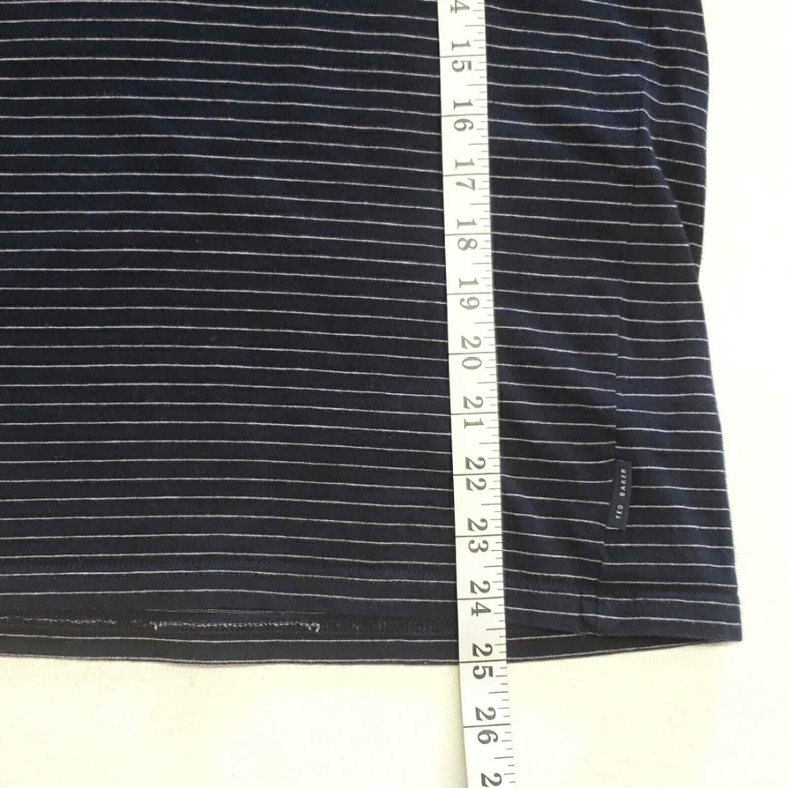 Ted Baker London Dayout Striped Crew Neck Short Sleeve T Shirt Men's Medium gallery
