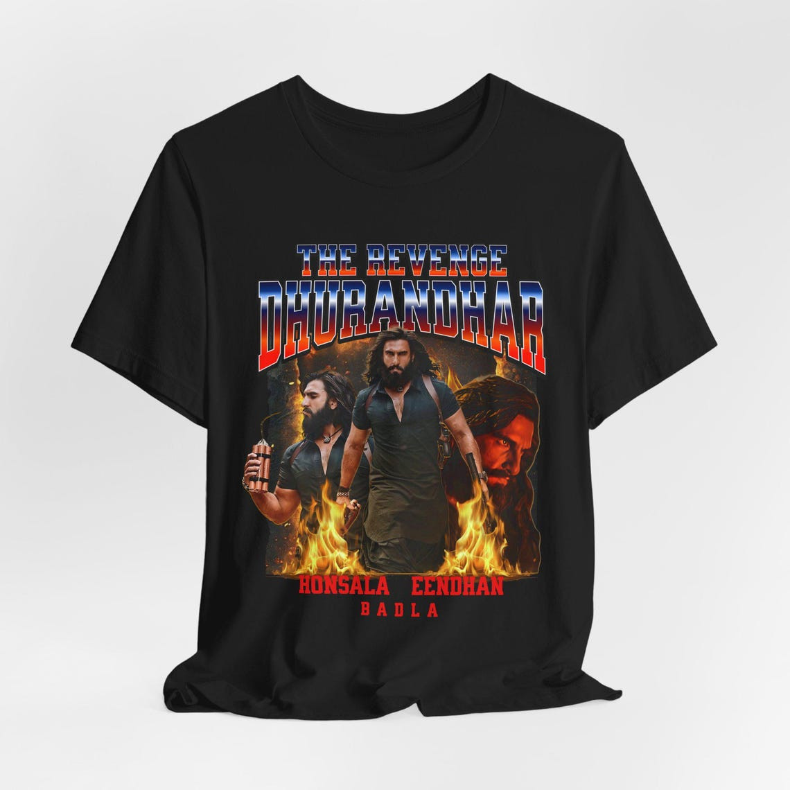 Dhurandhar Movie Shirt Bollywood Action Ranveer Singh Desi Film Tee gallery