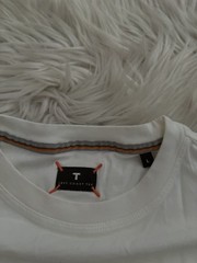 Men’s Left Coast Tee Pima Cotton White Crew Neck T-shirt – Size Large