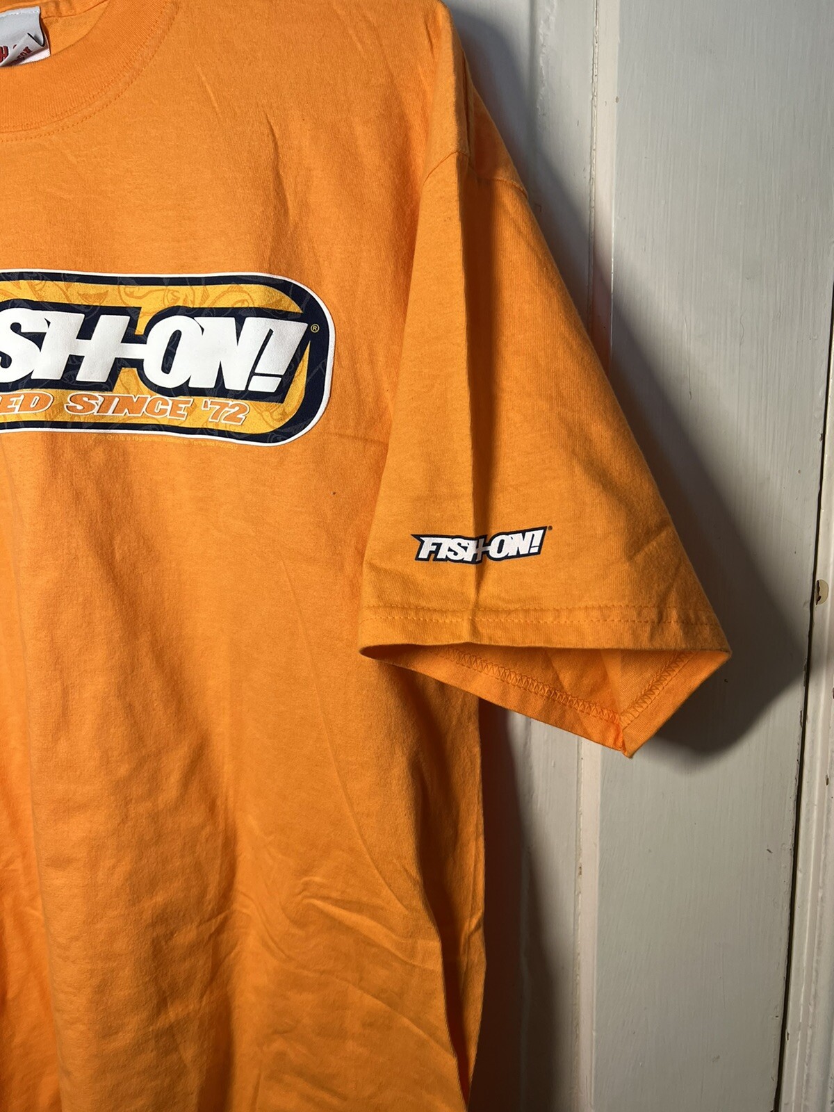 Fish On T Shirt XL Bright Orange Hooked Since ‘72 gallery